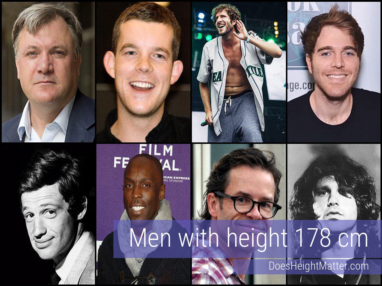 178 cm Male Celebrities