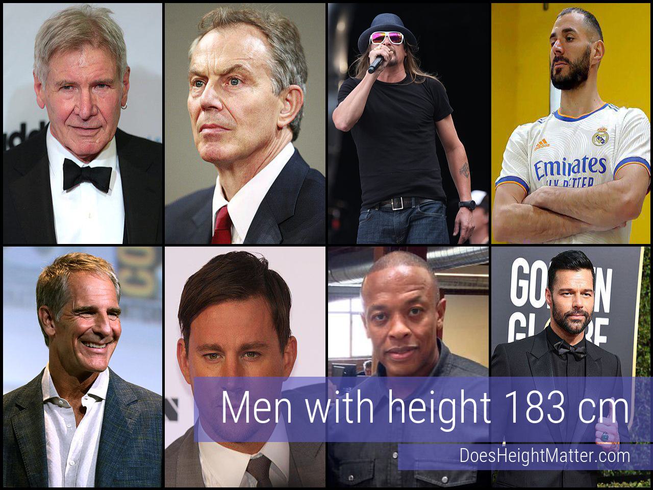 183 cm Male Celebrities