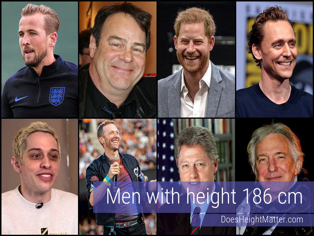 186 cm Male Celebrities