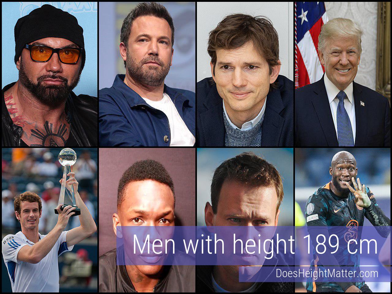 189 cm Male Celebrities