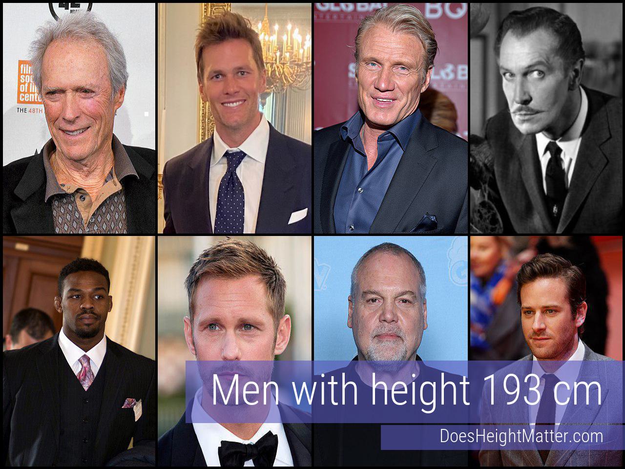 193 cm Male Celebrities