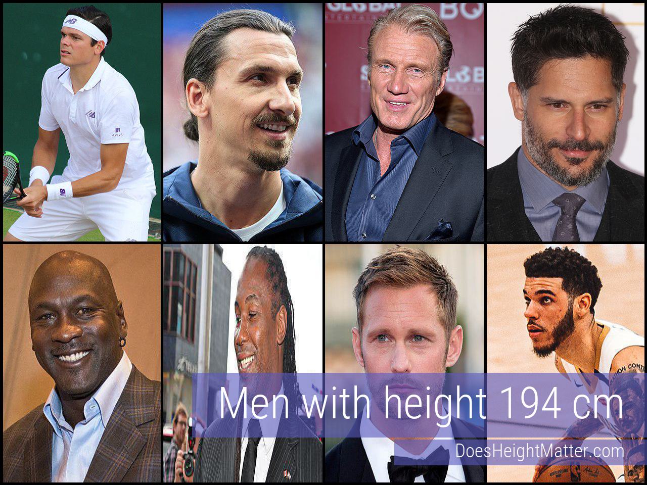 194 cm Male Celebrities