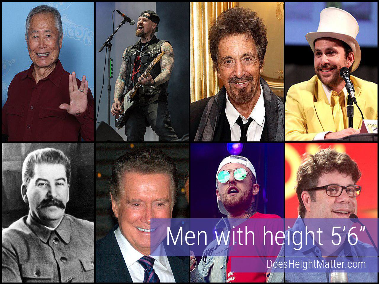 Male celebrities who are 5 ft 6
