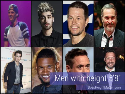 Male celebrities who are 5'8