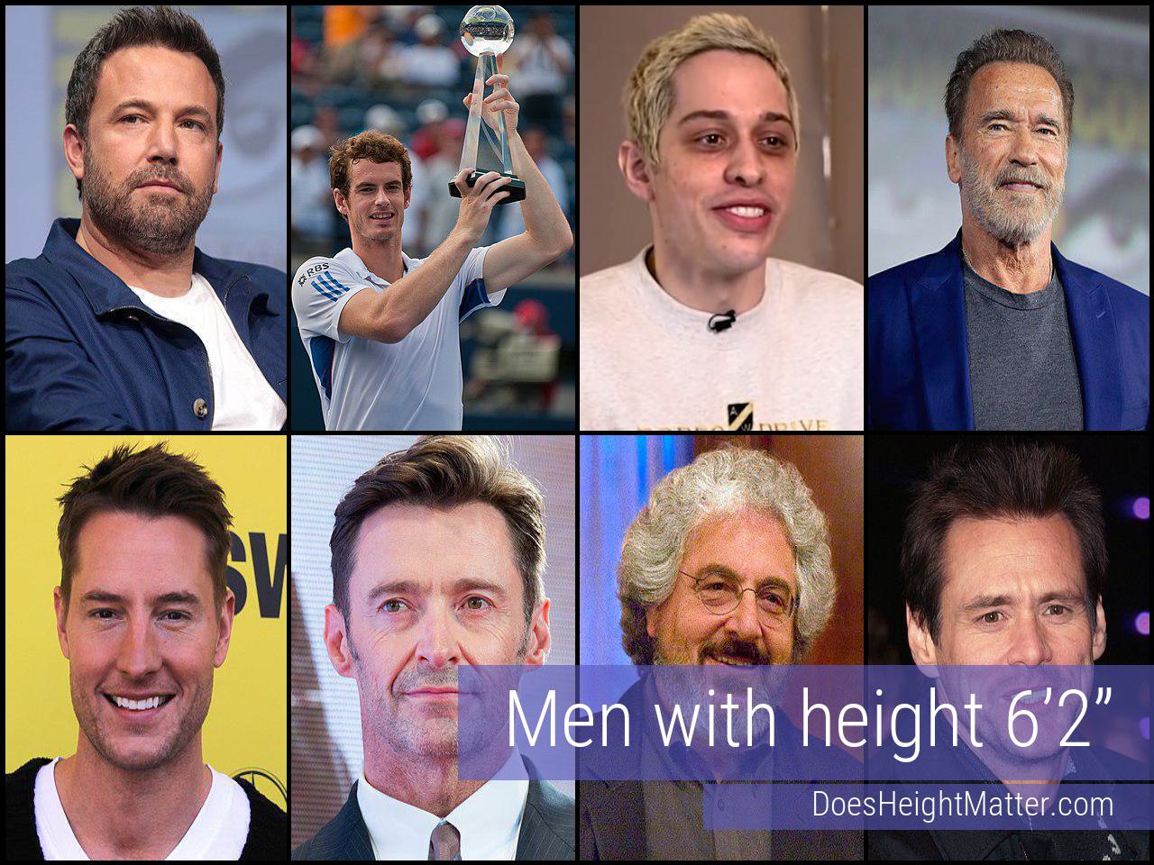 Male celebrities who are 6 ft 2
