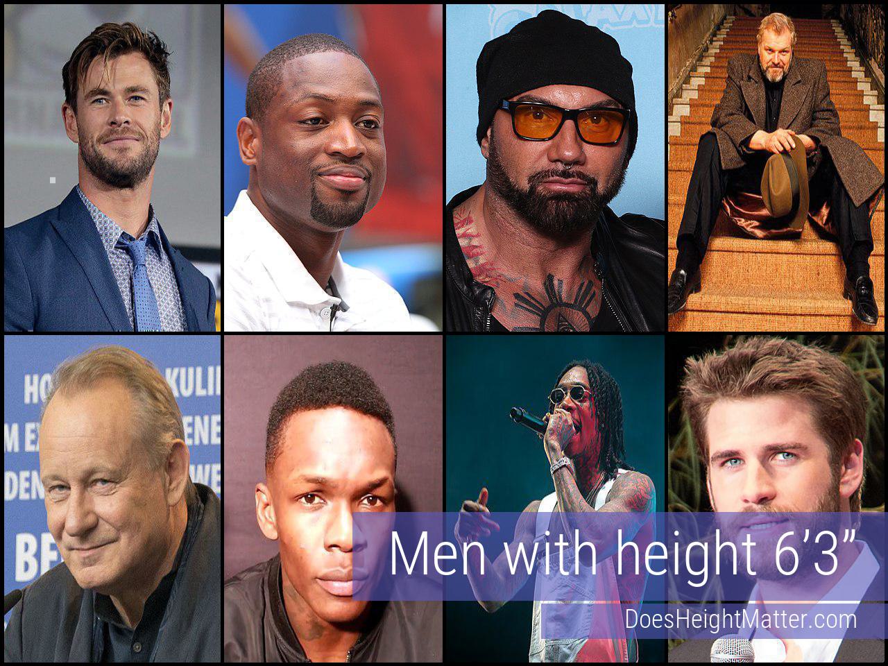 Male celebrities who are 6 ft 3