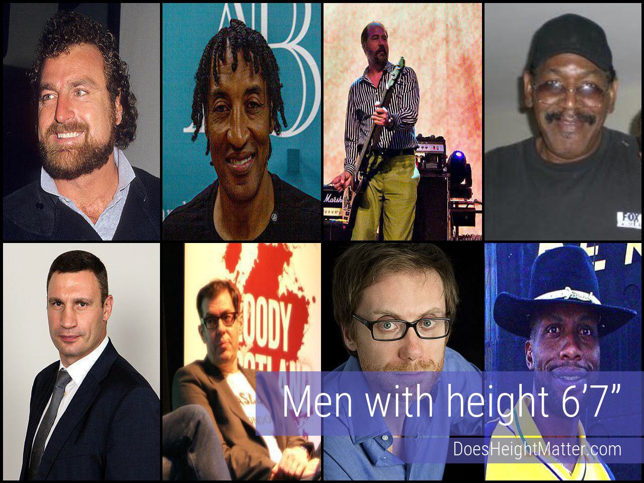 Male celebrities who are 6 ft 7